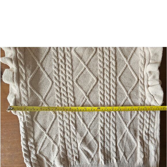 Pink Lily Cable Knit Sweater Vest, Ruffled sleeves, Sz M, Excellent cond. - Picture 11 of 13